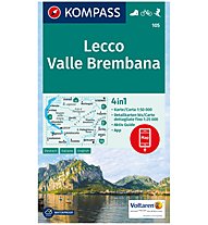 Kompass Karte Nr. 105 Lecco, Valle Brembana 1: 50.000, 1:50.000