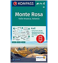 Kompass Carta N.88: Monte Rosa 1:50.000, 1:50.000