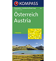 Kompass Karte N.340: Österreich - 1:600.000 Panorama + Autokarte, 1:600.000