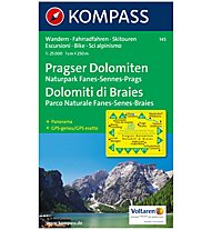 Kompass Karte Nr.145 Pragser Dolomiten, Naturpark Fanes - Sennes - Prags, 1:25.000