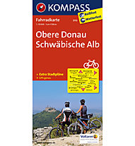 Kompass Carta Nr. 3110 Obere Donau, Schwäbische Alb - 1:70.000, 1:70.000