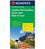 Kompass Carta N.365: Val Gardena, Alpe di Siusi 1:150.000 Panorama + carta stradale, 1:150.000
