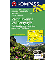 Kompass Carta N.92: Val Chiavenna, Val Bregaglia 1:50.000, 1:50.000