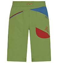 La Sportiva Belay M - pantaloni corti arrampicata - uomo, Green/Red/Light Blue