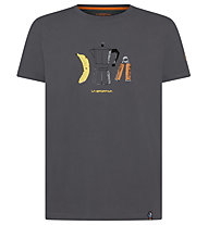 La Sportiva Breakfast - T-shirt - uomo, Dark Grey/Yellow/Orange