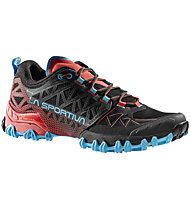 La Sportiva Bushido II GTX - scarpa trail running - donna, Black/Red/Light Blue