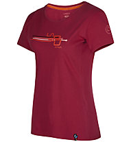 La Sportiva Stripe Cube W - T-shirt - donna, Dark Red