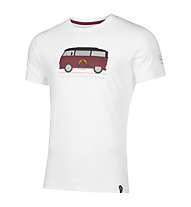 La Sportiva Van T-Shirt Herren Klettershirt kurz, White/Dark Red