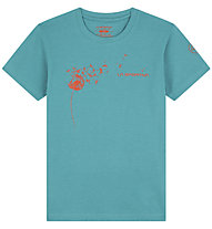 La Sportiva Windy - T-Shirt - bambino, Light Blue/Orange