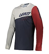 Leatt MTB Gravity 4.0 - maglia da bici manica lunga - bambino, White/Red/Blue