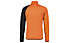 Meru Busselton Mock Neck Fz M - felpa in pile - uomo, Orange/Black