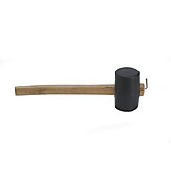Meru Basic Rubber Hammer, Black/Wood