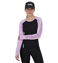 Mons Royale Bella Tech LS - maglia a maniche lunghe - donna, Pink/Black