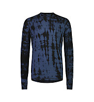 Mons Royale Temple Tech LS AOP - maglietta tecnica a maniche lunghe - uomo, Blue/Black