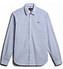 Napapijri Courma 1 Geometric M - camicia maniche lunghe - uomo, White/Blue