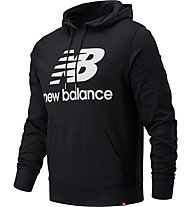 New Balance Essential Stacked Logo - felpa con cappuccio - uomo, Black
