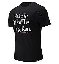New Balance Essentials Icon Long Run T - t-shirt fitness - uomo, Black