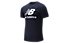 New Balance Essentials Stacked Logo T - t-shirt fitness - uomo, Blue