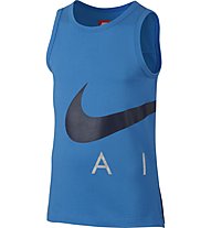 Nike Air Tank Hybrid - top fitness - ragazzo, Blue