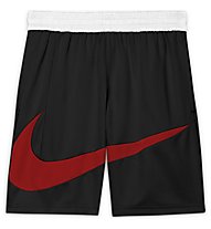 Nike Big Kids' (Boys') Basketball - pantaloni corti basket - ragazzo, Black/Red