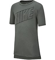 Nike Breathe Graphic Training - T-shirt fitness - ragazzo, Dark Green