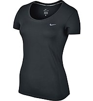 Nike Dri-FIT Contour T-shirt running donna, Black