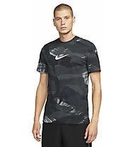 Nike Dri-FIT M Camo Print Train - T-shirt - uomo, Black