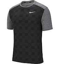Nike Dri-FIT Miler Men's Short-Sleeve Knit Running Top - Laufshirt - Herren, Black/Grey