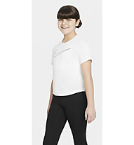Nike  Dri-FIT One Big Kids' - T-Shirt Fitness - Mädchen, White/Black