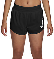 Nike Dri-FIT One Swoosh - pantaloni corti running - donna, Black/White