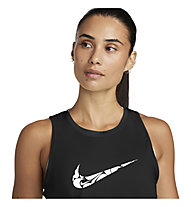 Nike Dri-FIT One Swoosh - Lauftop - Damen, Black/White