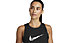 Nike Dri-FIT One Swoosh - top running - donna, Black/White