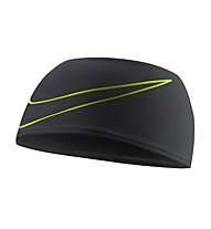 Nike Dri-Fit Swoosh - fascia running paraorecchie, Black/Yellow