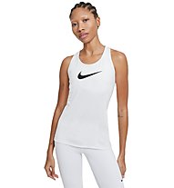 Nike Dri-FIT Swoosh - top fitness - donna, White