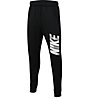 Nike Dri-FIT Tapered Graphic Training - pantaloni lunghi fitness - ragazzo, Black/White