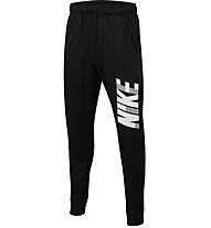 Nike Dri-FIT Tapered Graphic Training - pantaloni lunghi fitness - ragazzo, Black/White