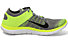 Nike Free 4.0 Flyknit W - Scarpe Natural Running, Volt Light Charcoal