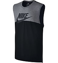 Nike Futura - top fitness - uomo, Grey/Black