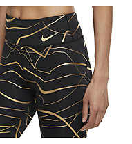 Nike Icon Clash Fast W's Running - pantaloni lunghi running - donna, Gold/Black