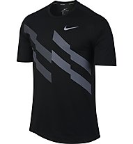 Nike Breathe - Runningshirt - Herren, Black
