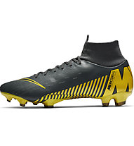 Nike Mercurial Superfly 6 PRO FG - Fußballschuh kompakte Rasenplätze, Dark Grey/Yellow