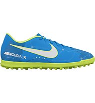 Nike Mercurial Vortex III Neymar TF - scarpa da calcio terreni duri, Blue/Green