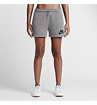 Nike Rally Logo Shorts pantaloncini da ginnastica donna, Carbon Heather