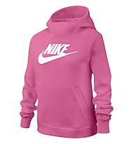 Nike NSW Girls' Pullover - felpa con cappuccio - ragazza, Pink