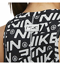 Nike One Dri-FIT W All Over P - Top - Damen, Black/White