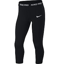Nike Pro - pantaloni 3/4 - ragazza, Black