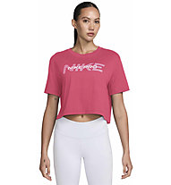 Nike Pro Cropped W - T-shirt - donna, Pink