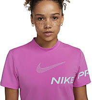 Nike Pro Dri-FIT W Short Sleev - T-shirt - donna, Pink