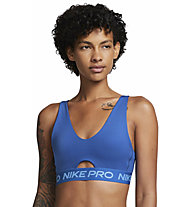 Nike Pro Indy Plunge W - Sport-BH mittlerer Halt - Damen, Blue