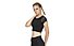 Nike Pro Short Sleeve - Top fitness - donna, Black